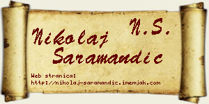 Nikolaj Saramandić vizit kartica